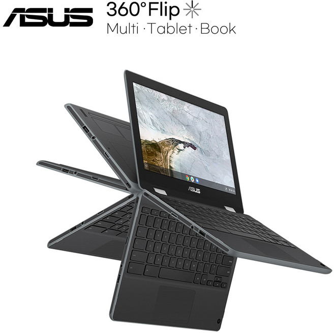 에이수스 2021 크롬북 플립 11.6 셀러론 인텔 C214MA-BW0275(펜 포함), 다크 그레이