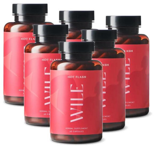 와일 핫 플래쉬 우먼 메노포즈 세이지 칡뿌리 캡슐 WILE Hot Flash Women Menopause, 6개