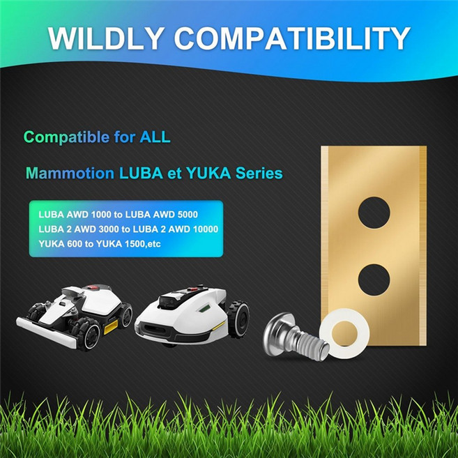 MAMMOTION LUBA YUKA 시리즈용 교체 있는 36개 와셔가 모든 블레이드 플라스틱, Gold