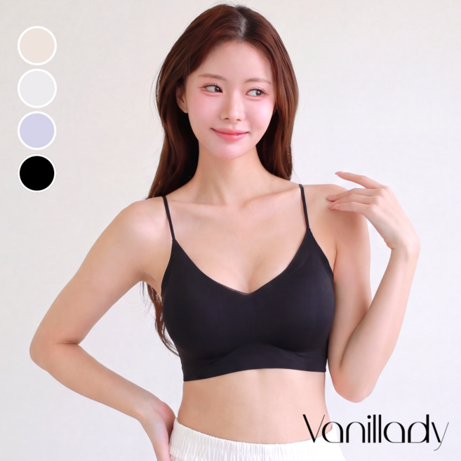 바닐레이디 얇은끈 에어쿨 브라 여름 컴포트 브라렛 끈얇은 편한 여성 노와이어