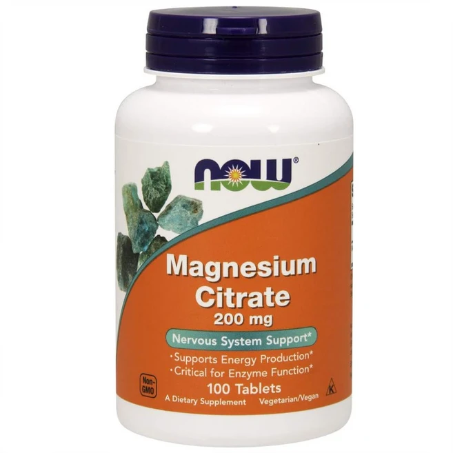 Magnesium Citrate 200 mg 마그네슘 시트레이트 미국 내수용, 1개, 100정 - 쿠팡