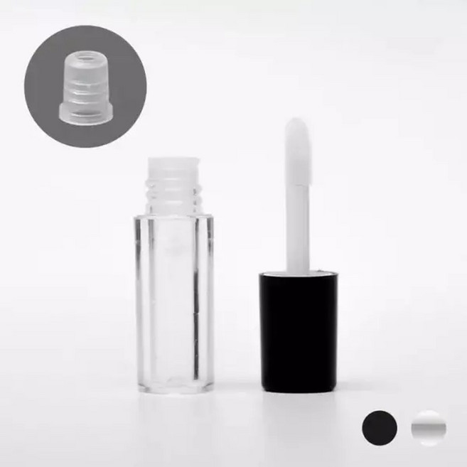 [룽스_62]틴트 공병 립글로즈보관 화장품 소분 용기 1.2ml, 01틴트공병블랙-／FREE, 1개