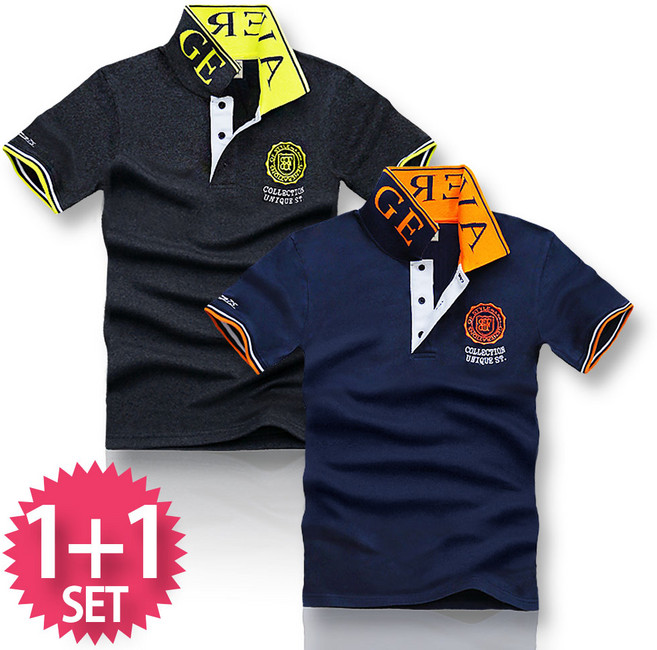 블루포스 스크베 반팔 카라티 1+1 세트 [2장 묶음] 남자 티셔츠 남성 반팔티 남녀공용 커플티 단체티 여름 골프티 [국내생산]