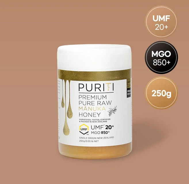 퓨리티 뉴질랜드 마누카꿀 UMF20+ MGO850 250g, 1개 - 쿠팡