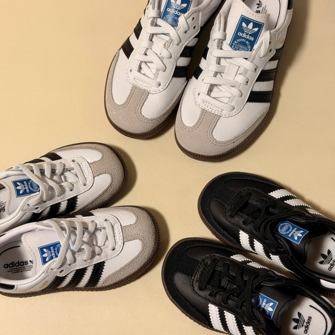 아디다스 키즈 삼바 화이트 블랙 클래식 커플 데일리 남매 어린이 운동화 스니커즈