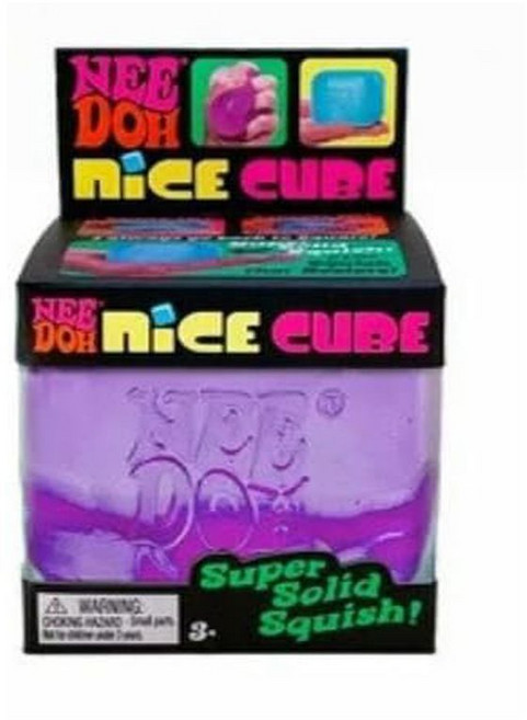 NEE DOH NICE CUBE 療癒軟Q壓力球, 1個, Needoh捏捏樂--紫色款5個
