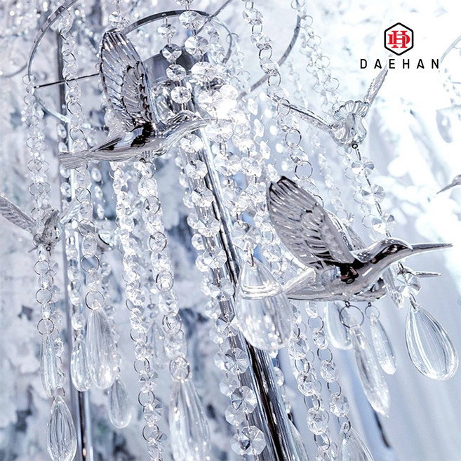 크리스탈 비즈발 샹들리에 비즈 재료, 팔각 크리스탈-완제품 2m