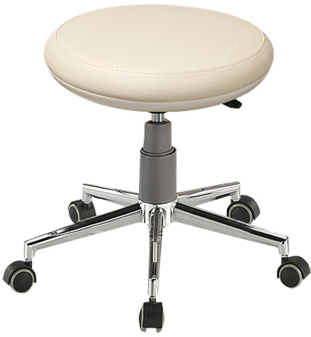 베드스토리 원형보조의자 시술미용의자 바퀴의자 스툴체어 AS-305 보조의자, 아이보리