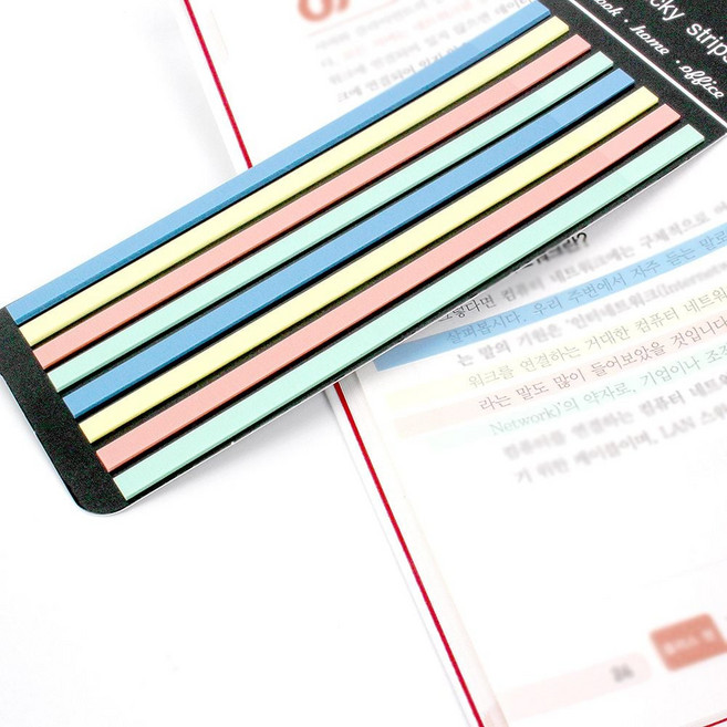 파스텔 밑줄 롱인덱스 책갈피, 본상품