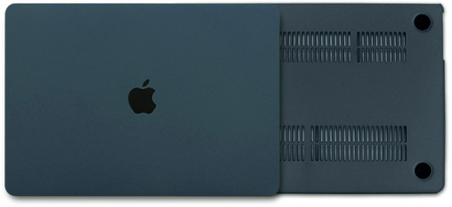 헤이맨 맥북 에어 13 인치 M2 M3 소프트 매트 케이스 파우치, 맥북 에어 13인치 M2 A2681, 네이비, 1개