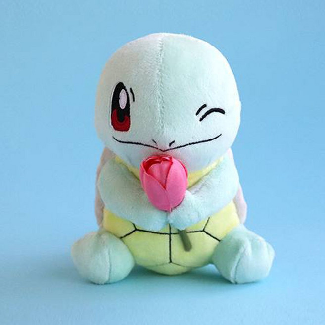 포켓몬스터 꽃을 든 꼬부기 인형, 15cm, 혼합색상, 1개