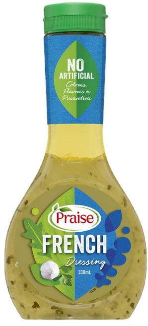 호주 프레이즈 오리지널 프렌치 드레싱 소스 330ml Praise Dressings French Original, 0, 1개, 330g