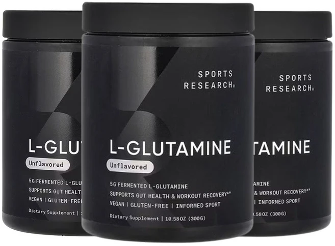 스포츠리서치 L-글루타민 무맛 300 g(10.58oz), 300g, 3팩 - 쿠팡