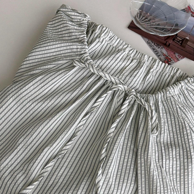 히피 원피스잠옷 빅사이즈 스트라이프 파자마 (반팔/긴팔)