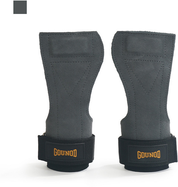 YAPOGI 소가죽 헬스 스트랩 프로 그립 헬스 리프팅 스트랩 손목보호대 손목스트랩, 2개, 그레이