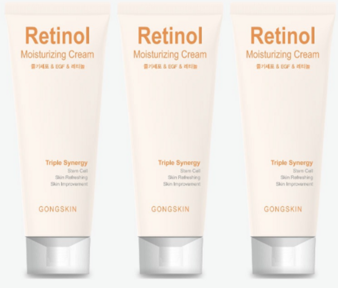 안티에이징 솔루션 공스킨 줄기세포+EGF+레티놀 수분크림, 3개, 100ml