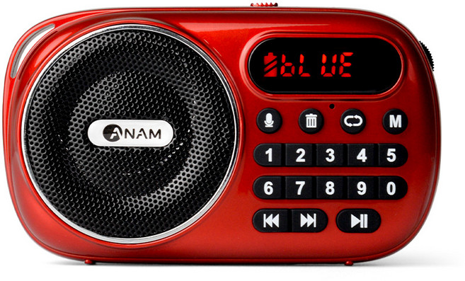 아남 블루투스 효도라디오 미니 휴대용 소형 mp3 ATX-30, 레드, 본상품선택
