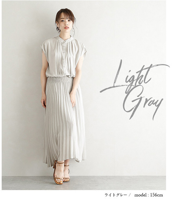 ANYOU 여름 여성 분위기 원피스 허리 조임 반팔 쉬폰 원피스