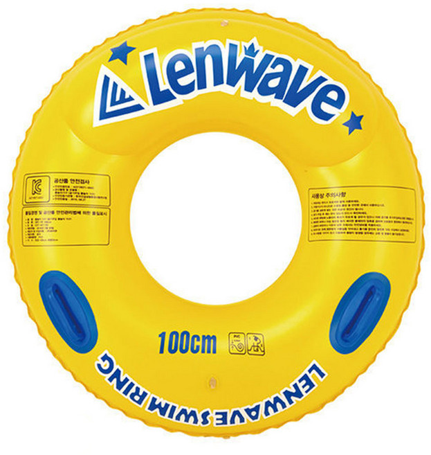 런웨이 물놀이 옐로우 튜브, 1개, 80cm