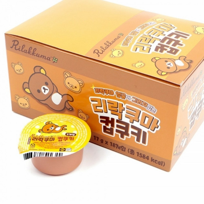 리락쿠마 컵쿠키, 18개, 17g