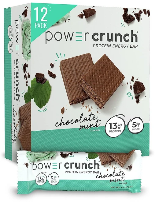 Power Crunch 파워 크런치 프로틴바 다양한 맛 프로틴 스낵 12개입, 480g, 1박스 - 쿠팡