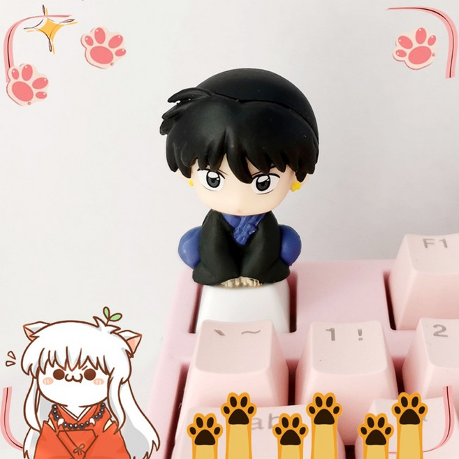 이누야샤 굿즈 포인트 키캡 3D 입체 장식 컴퓨터 키보드 튜닝, 공식 표준, 맞춤형 키캡, 1개