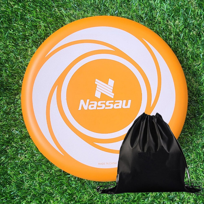 낫소 플라잉디스크 소프트 원반 부메랑 투센 파우치 안전KC인증, 오렌지, 1개