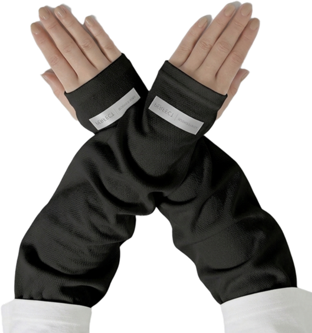 쿠빗 시원하고 헐렁한 쿨토시 자외선차단 남여공용, 2세트, 딥블랙