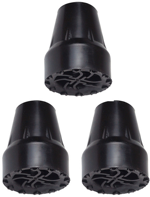 (주)에이스샵 지팡이 고무발 고무패킹 안전 미끄럼방지 직경17mm~19mm호환 가능 발판 고무발판, 3개, 블랙