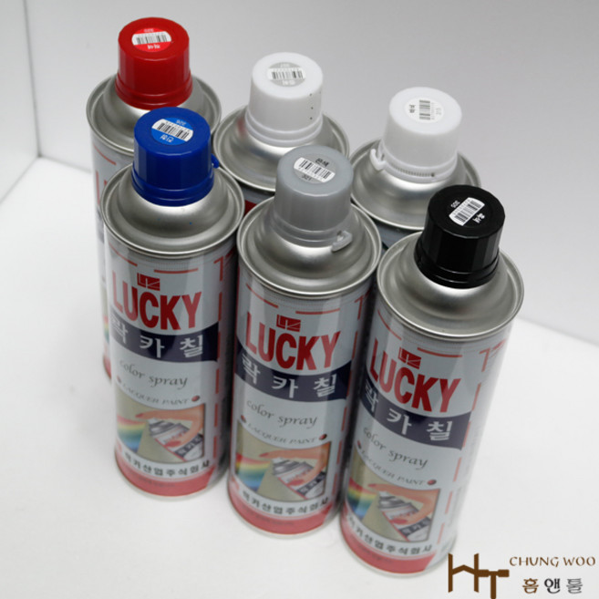 다용도 칼라 스프레이 락카, 은색, 420ml, 1개