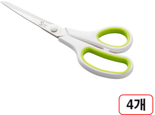 화신)705투톤사무용가위(색상랜덤) 4개입