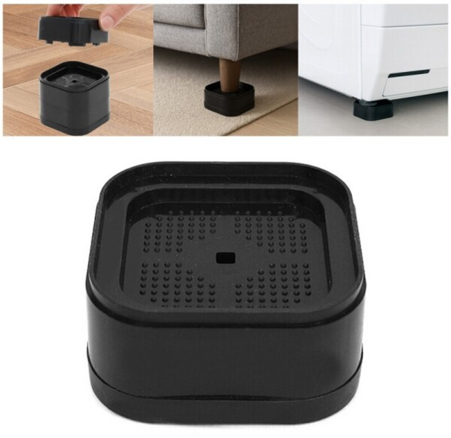 아이베란다 칸칸 가구다리 높이 조절발 쇼파 침대 밀림방지, 1개, 블랙