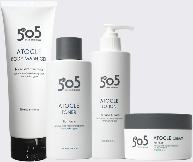 닥터505 아토클 4종 토탈 보습케어 세트(바디워시/토너/로션/크림), 1세트