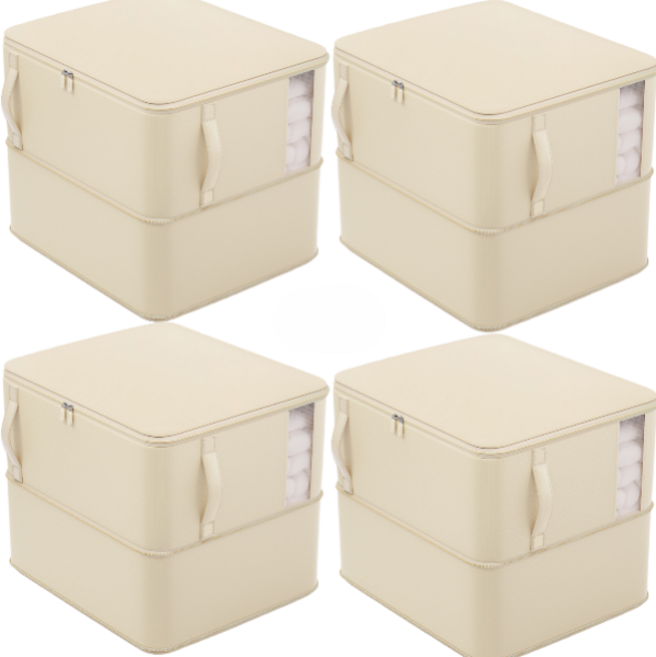 오디너리스탠다드 공간절약 압축파우치 1+1/1 SET, 2세트, 시그니처베이지