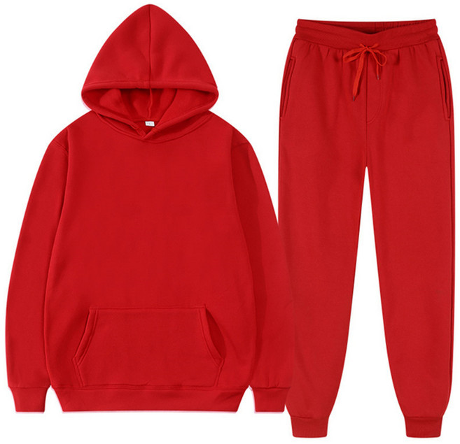 FANSYLI 남성 캐주얼 트레이닝 세트 가을 겨울 기모 후드티+트레이닝바지 투피스 패션 캐주얼 베이직 맨투맨 세트 W2508A31