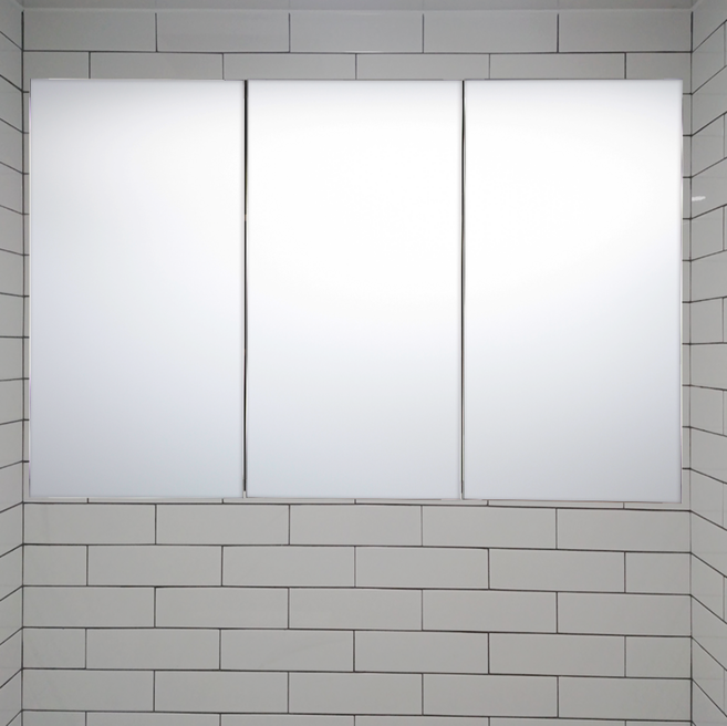 샘바스 특가세일 3도어누드장 (1~3일 이내 출고) 전면거울 욕실장 여닫이 이쁜 인테리어 수납 화장실 주문제작가능, 화이트, 좌경첩좌경첩우경접, W1200 x H800, 1개