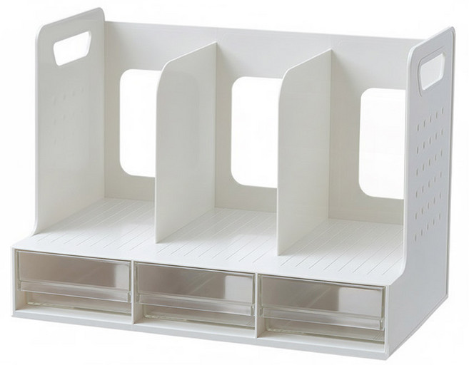 모든픽 투명서랍 책꽂이 북, 1개, 북엔드 투명서랍