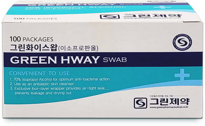 그린 화이스왑 알콜스왑 100매, 1개