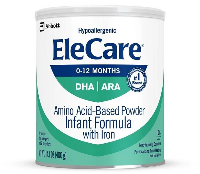EleCare 엘리케어 유아용 분유 399.7g 저자극성 아미노산 기반 특수분유 완전영양 포뮬러, 14.1 Ounce (Pack of 1), 1개 - 쿠팡