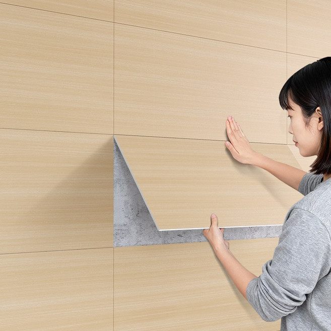 포령트레이드 벽면 데코타일 인테리어 붙이는 보온 두꺼움 타일 시트지 접착식 방수 방오 방유 내마모, F