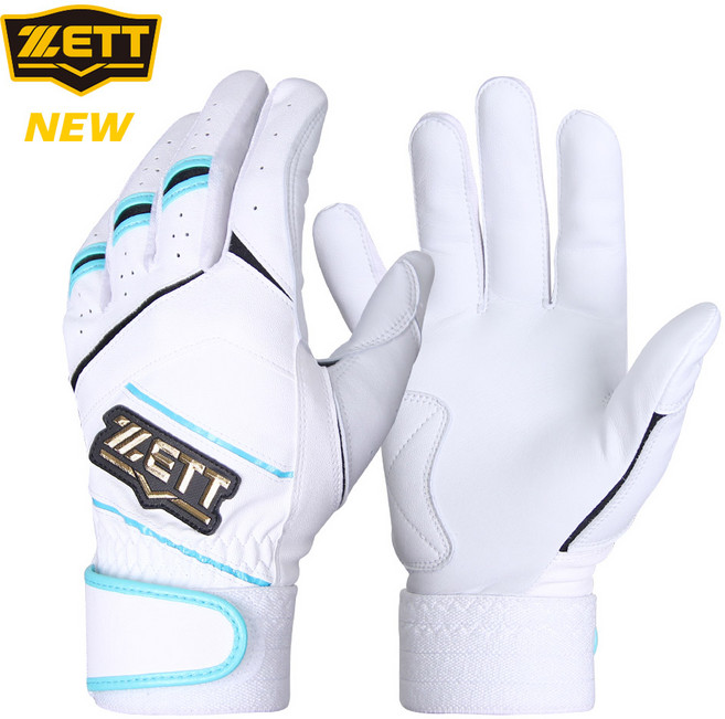 ZETT 제트 야구 배팅장갑 BGK-341 최상급 양가죽 스판원단 사용, 화이트/화이트, 1세트