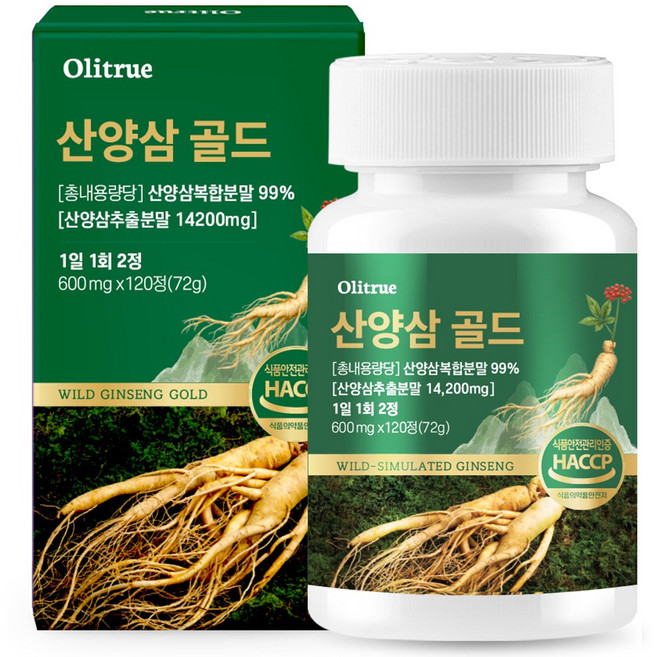 [정품] 산양삼 컷 골드 99%, 1개, 120정
