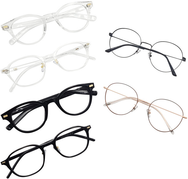 네이즈 블루라이트 청광 자외선 블루스크린 차단 시력보호 도수없는 동그란 얼굴형에맞는 안경