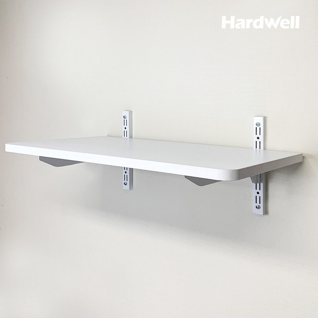 하드웰 베란다 철제 시스템 벽선반 1단 높이24cm 세탁실 벽걸이 다용도실, 1단 높이24cm(상판:60x35cm), 우드 상판