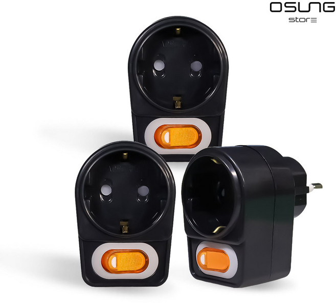 국산 절전 L자 1구 블랙 멀티탭 콘센트 어댑터, 3개, 검정, 5cm