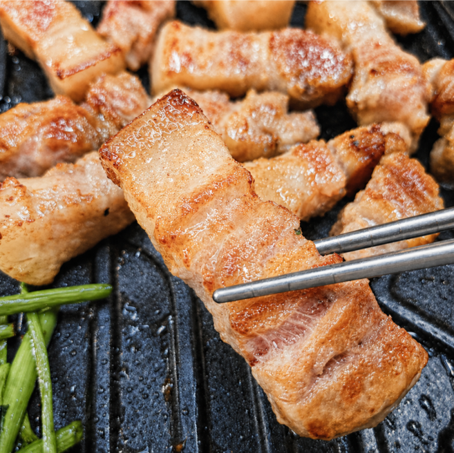 제주 흑돼지 오겹살 냉장 구이용 갈치속젓 서비스, 500g, 4개