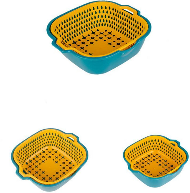 물빠짐 건조 야채통 바구니 이중채반 세트 체반 미니, 1개