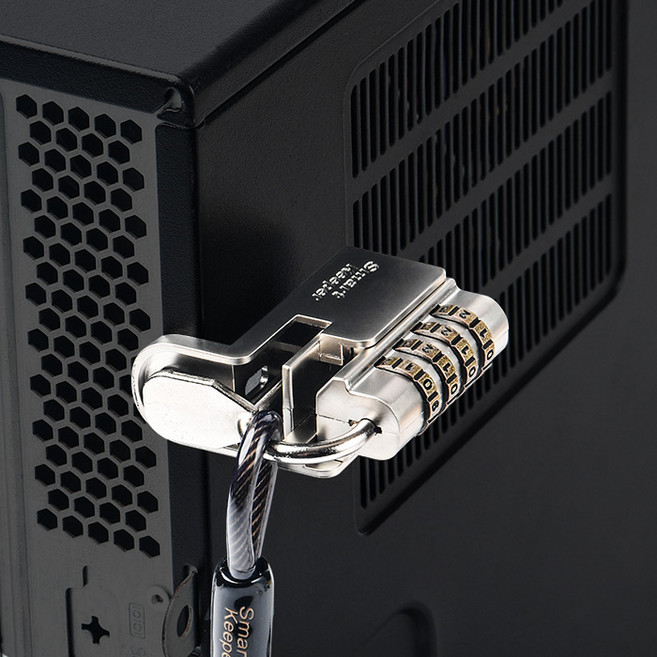 스마트키퍼 PC 데스크탑 본체 락 잠금장치 도난방지 다이얼형 시스템 물리보안 PC방 CSK-SLD01, PC락 (다이얼) 1개, 1개