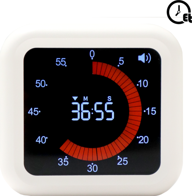 에트 KC인증 모두의타이머 스톱워치 뽀모도로 구글 타임 타이머, 1개, 화이트