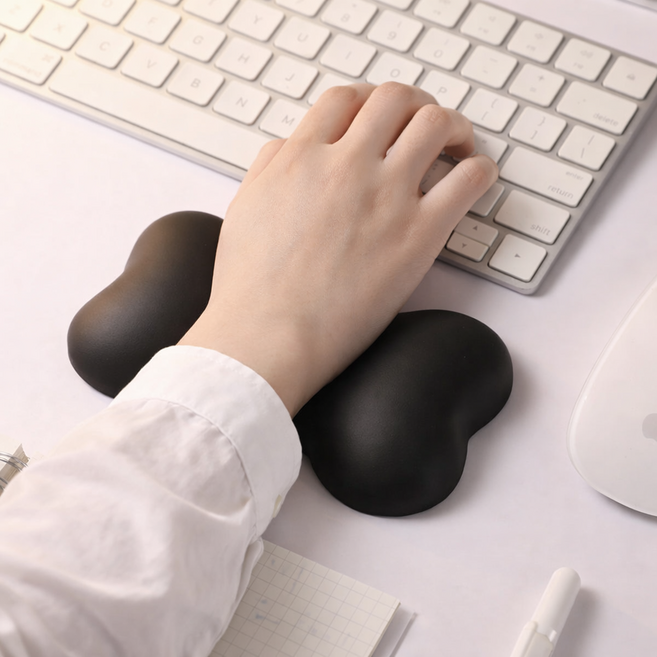 캐럴픽 편안 안정적 통증 완화 손목 받침대, 1개, 블랙